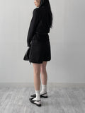 Embossed See-Through Mock Neck T-Shirt
