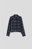 [Linen] Fortune Crop Check Shirt