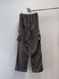 Nylon Round Zipper Pocket Pants