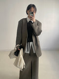 Shear Wool H-line Long Skirt