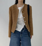 Cellion Wool Tweed Short Jacket