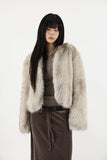 Belly soft fur jacket