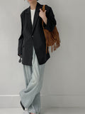 Stripe Single Overfit Blazer