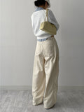 744 Tencel pleated wide pants