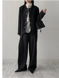 Snap half tweed jacket