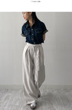 Connie Strap Pleated Wide Slacks