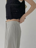 Punching Lace Sleeveless Knit Vest