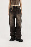 Dia rivet denim pants