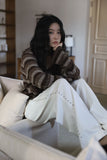 Angora Scarf Stripe Tee