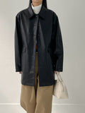 Beaver Crack Half Leather Coat