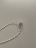 Flower bead layered necklace