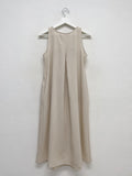 Backhaul Linen Sleeveless Flare One Piece