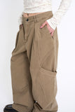 Pie Curve Side Pocket Wide Pants