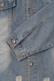 Vintage Crop Damage Denim Jacket