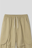 Eyelet half-moon cargo cotton pants