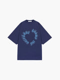 Steric heart line half T-shirts