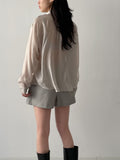 [Bustier SET] Artique Tencel Seethrough Blouse