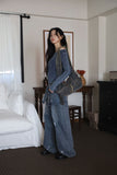 Rami Layered Skirt Denim