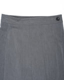 PLEATS WRAP BUTTON SKIRT