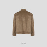 Western crop suede jacket