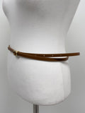 [10mm] Cowhide Chalk Gold Belt