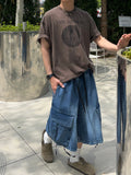 Koo Diagonal Cargo Bermuda Denim