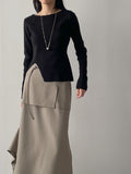 Newpopo Strap Long Skirt