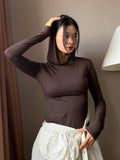 CURVED HEM CROP HOODIE