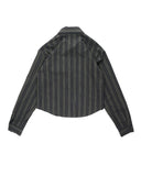 LINE STRIPE CROP SHIRT