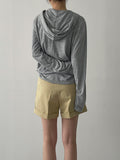 Spring Roll Up Cotton Shorts