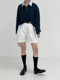 Crop Pique Long Sleeve T-Shirt