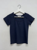 Ravi Ribbed Square Neck Short Sleeve T-Shirt