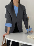 Unbalanced Shoulder Poplin Shirt