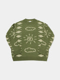 Cloud brush graphic knit