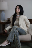 Bolero tassel tweed jacket
