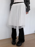 RIBBON TULLE MINI SKIRT