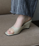 Summer Simple Wedge Mule