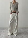 Spen Symbol Ribbed Crop Cardigan