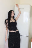 Touch punching frill sleeveless