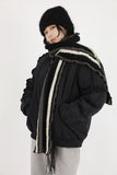 Frill cotton padding jumper