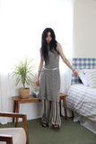 Boucle damage knit one piece