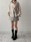 Ready Belted Wrap Skirt Pants