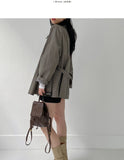 Crack Leather Mini Backpack