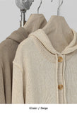 [Premium] Hood Cardigan Linen Setup Hood