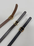 [10mm] Cowhide Chalk Gold Belt