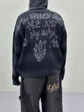 Blurry Spray Hood Knit