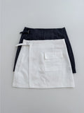 Loti Denim Wrap Mini Skirt