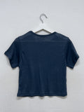 Linen round neck short sleeve T-shirt