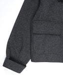 NECK BUTTON CROP COAT