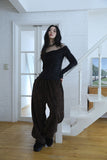 Soft twist off-shoulder knit